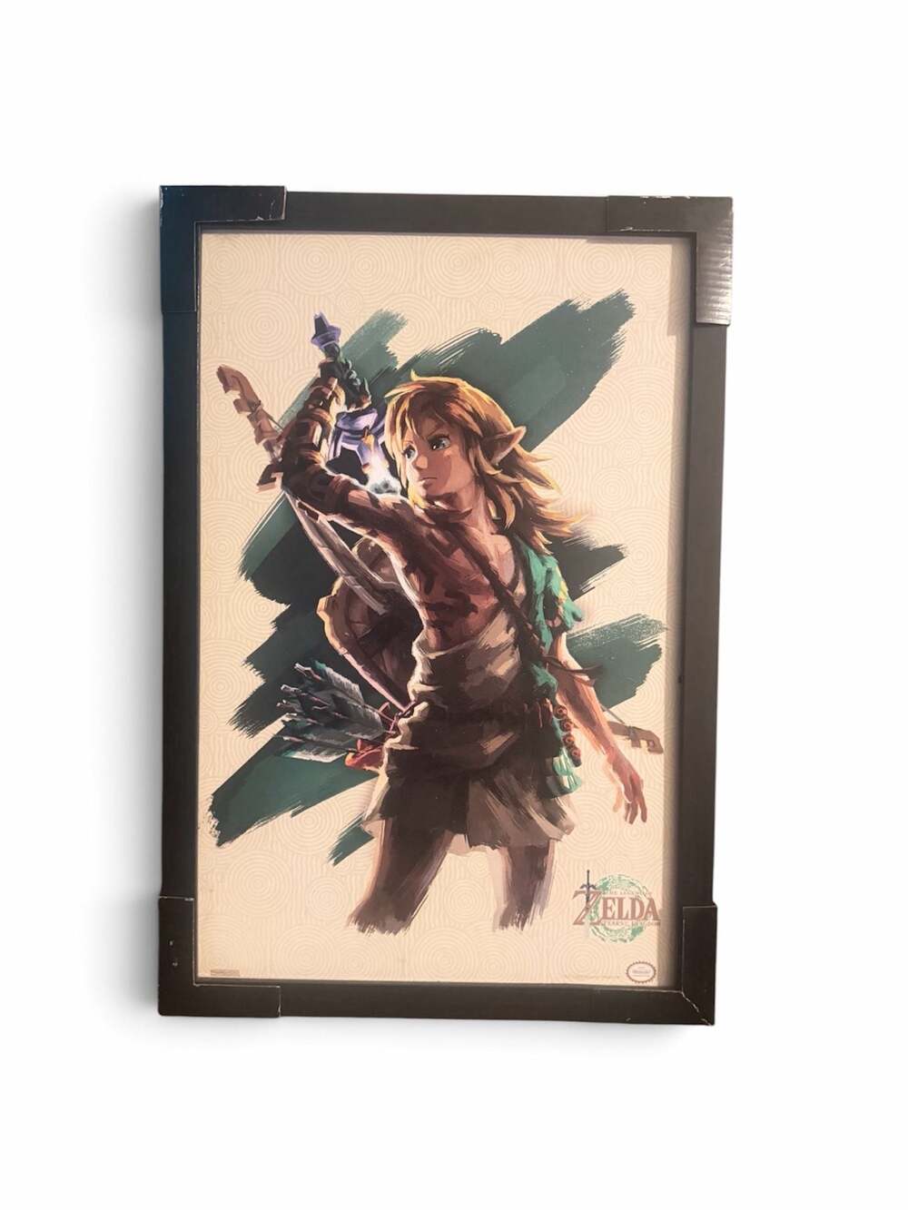 The Legend of Zelda Tears of the Kingdom Link Unleashed Poster Framed